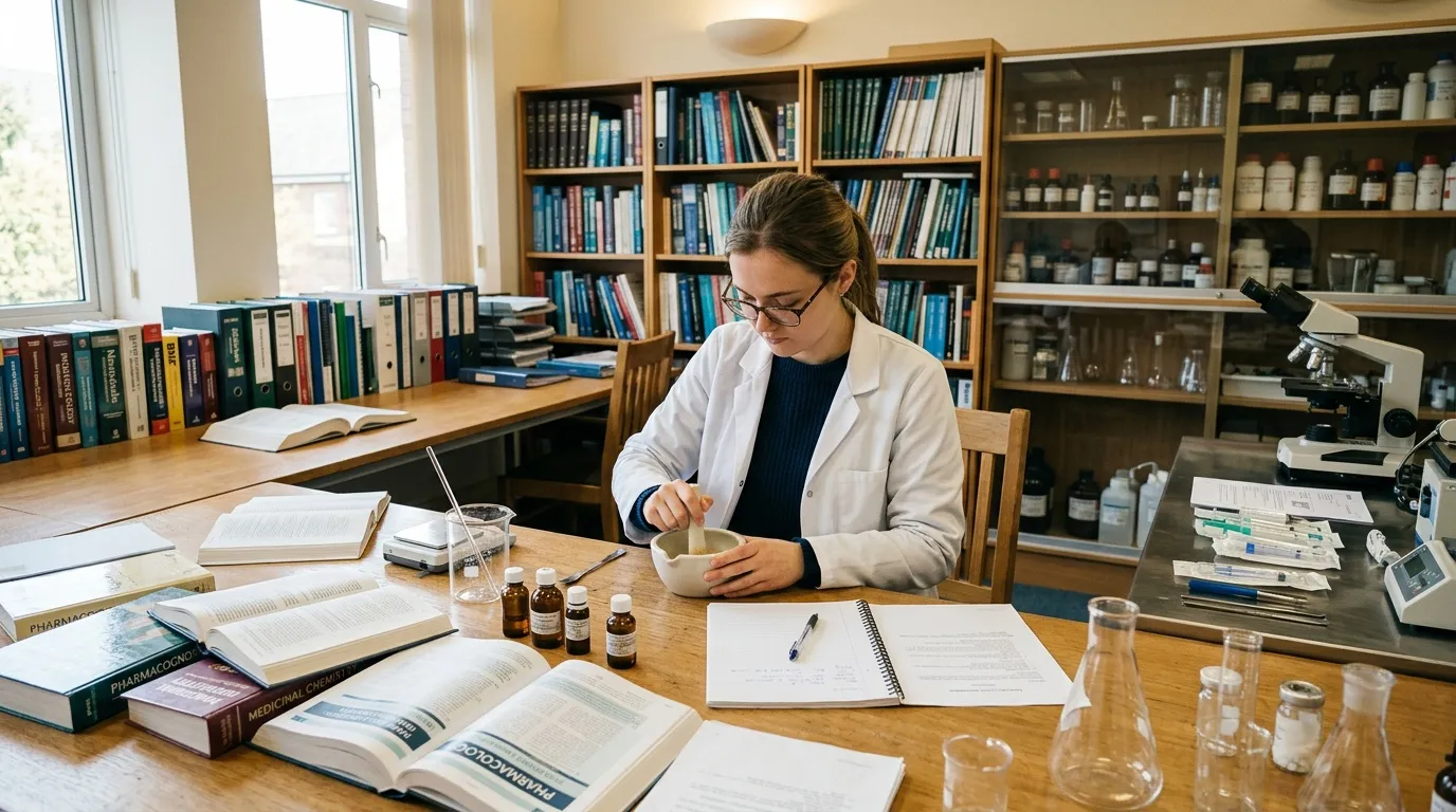 Femme scientifique préparant des médicaments en laboratoire