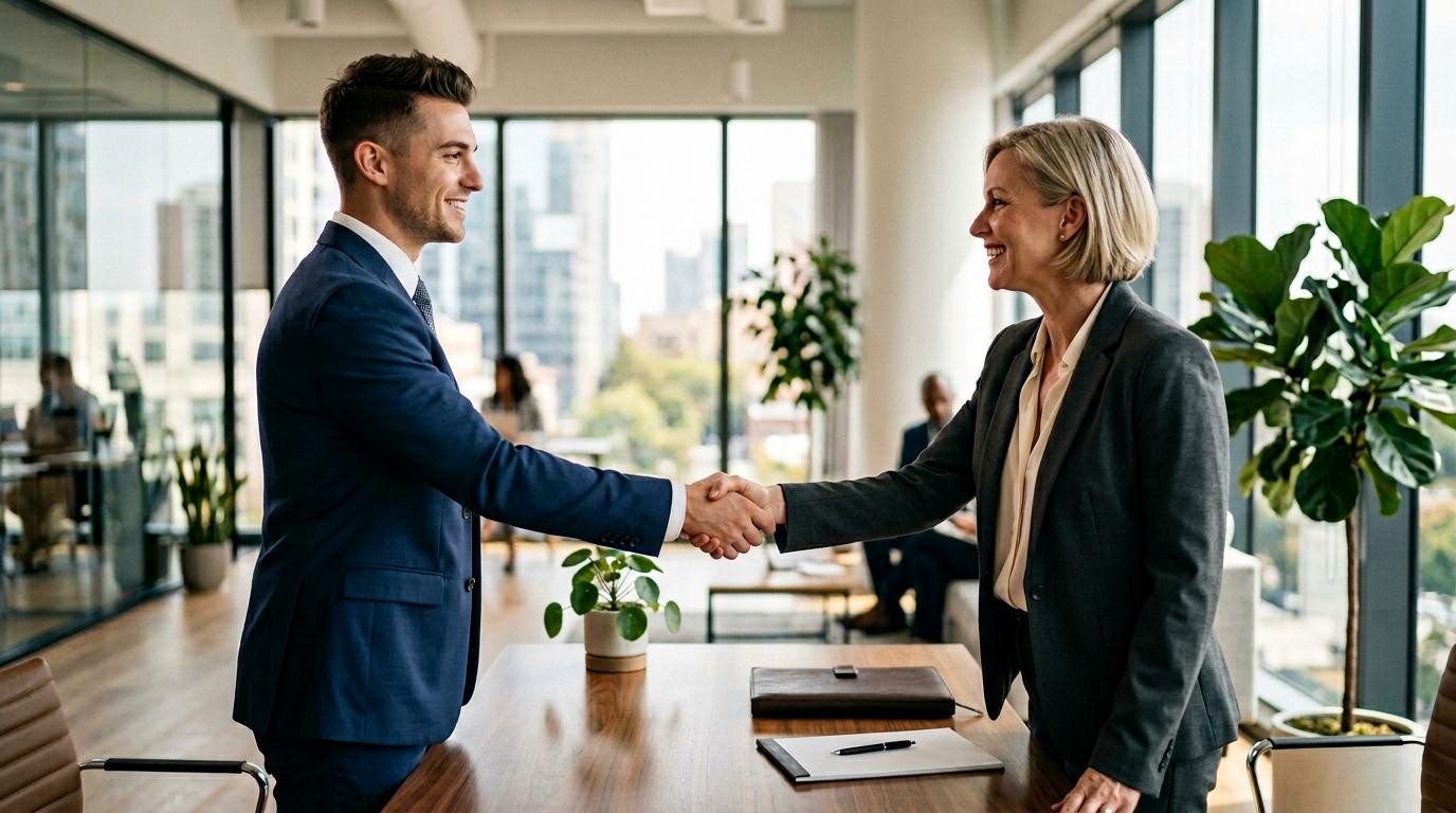 Le geste simple à faire en fin d’entretien pour marquer des points auprès du recruteur