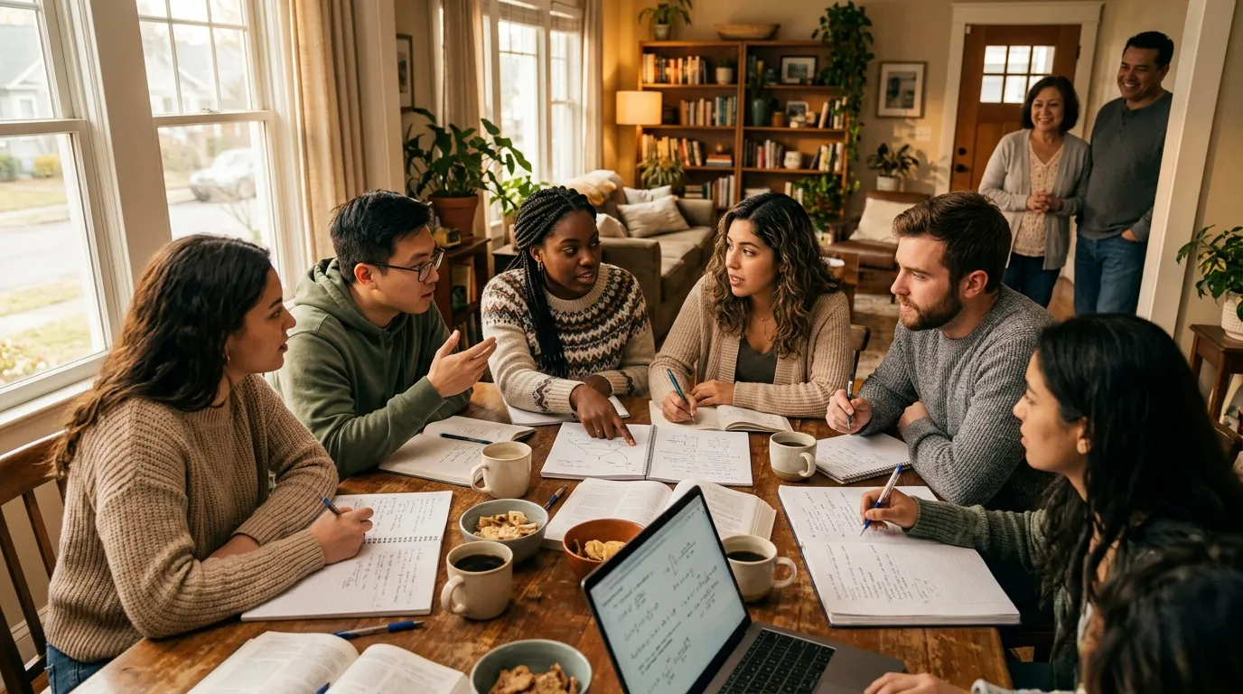 Groupe de personnes travaillant ensemble autour d'une table